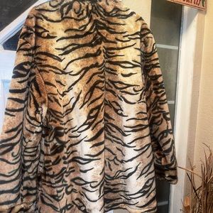 Brown Zebra print fur jacket